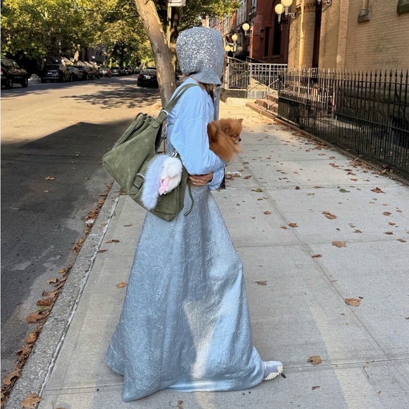 Free People Maybe Forever Maxi Dress in Gray Blue Size 10 NWT - Picture 3 of 13